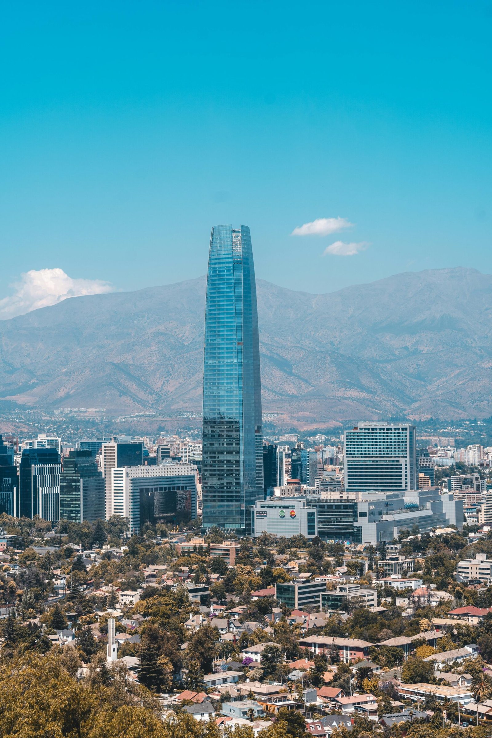 Vista panorámica de Santiago de Chile. Baxis